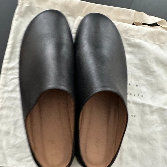 Lauren Manoogian Moto Black Leather Mules - Size 41 - Picture 4 of 4